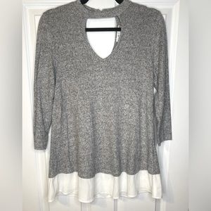 Moa Moa - Heather Grey Soft Lightweight Sweater - Size: M